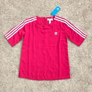 Adidas 3 Stripes Tee Magenta Pink
